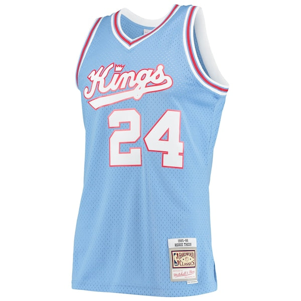 Reggie Theus Sacramento Kings 1985/86 Hardwood Classics Swingman Jersey - Light Blue