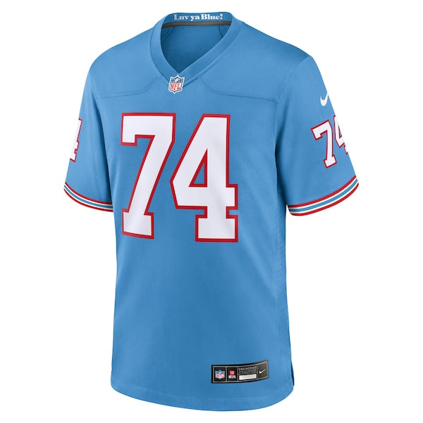 Bruce Matthews Tennessee Titans Nike Oilers Throwback Retired Player Game Jersey - Light Blue/Navy
