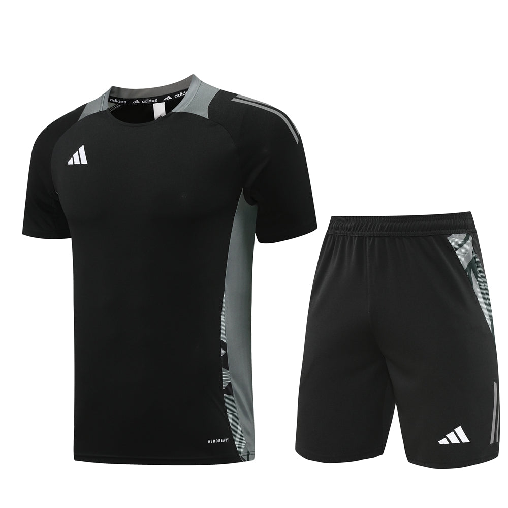 Adidas Short Sleeve Training Jersey Set - AD08- Black