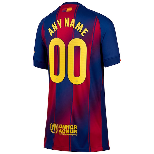 Barcelona Nike Youth 2025/26 Home Replica Custom Jersey - Blue