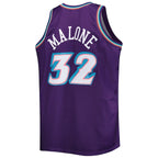 Karl Malone Utah Jazz Big & Tall Hardwood Classics 1996/97 Swingman Jersey - Purple/White