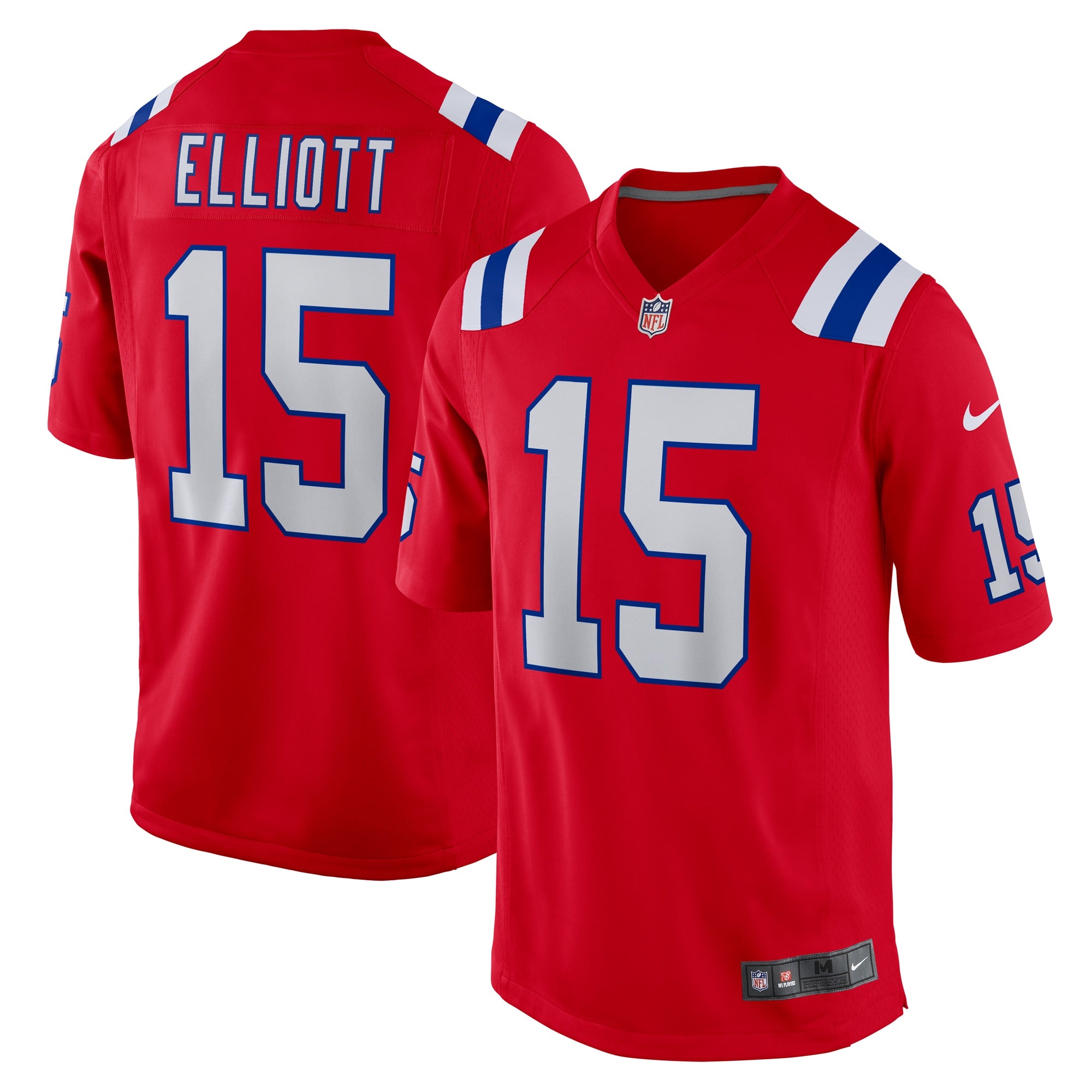 Ezekiel Elliott New England Patriots Nike Game Player Jersey - Navy/Red/White