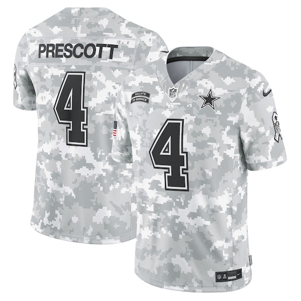 Dak Prescott Dallas Cowboys Nike 2024 Salute to Service Limited Jersey - Arctic Camo