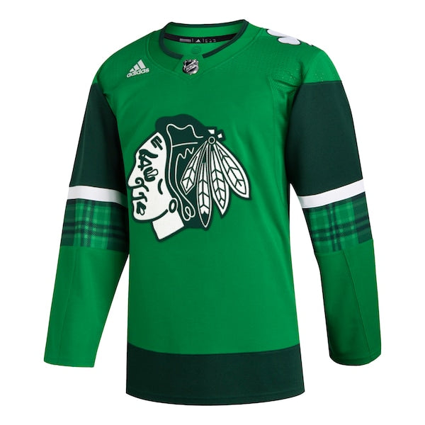 Chicago Blackhawks adidas 2023 St. Patrick's Day Primegreen Authentic Jersey - Kelly Green