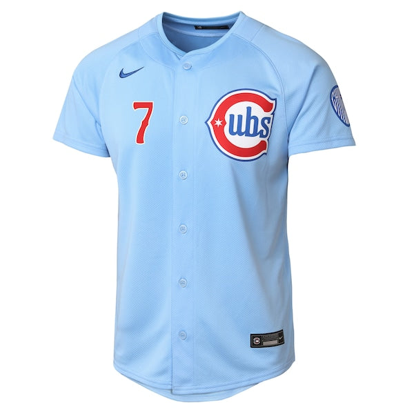 Dansby Swanson Chicago Cubs Nike Youth 2nd Alternate Limited Player Jersey - Baby Blue