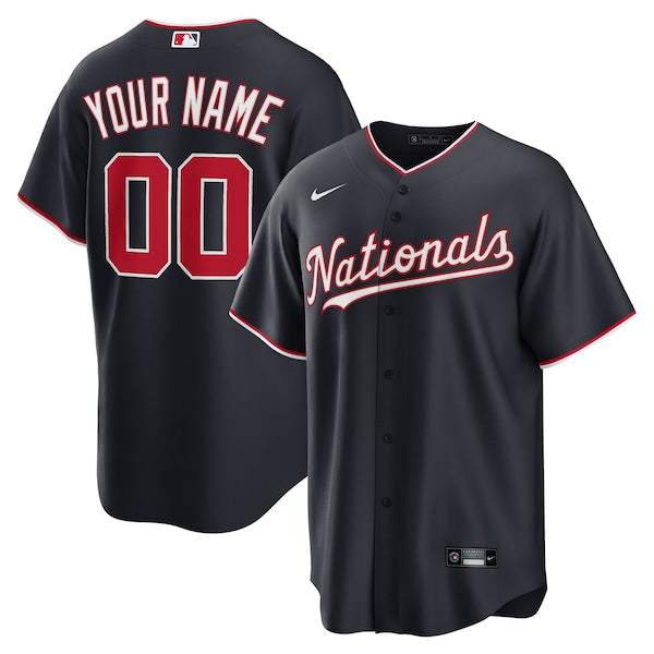 Washington Nationals Nike Alternate Custom Replica Jersey - Navy/White