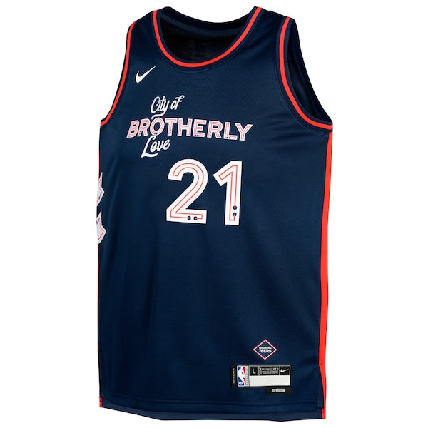 Joel Embiid Philadelphia 76ers Nike Youth  Swingman Replica Jersey - City Edition - Navy
