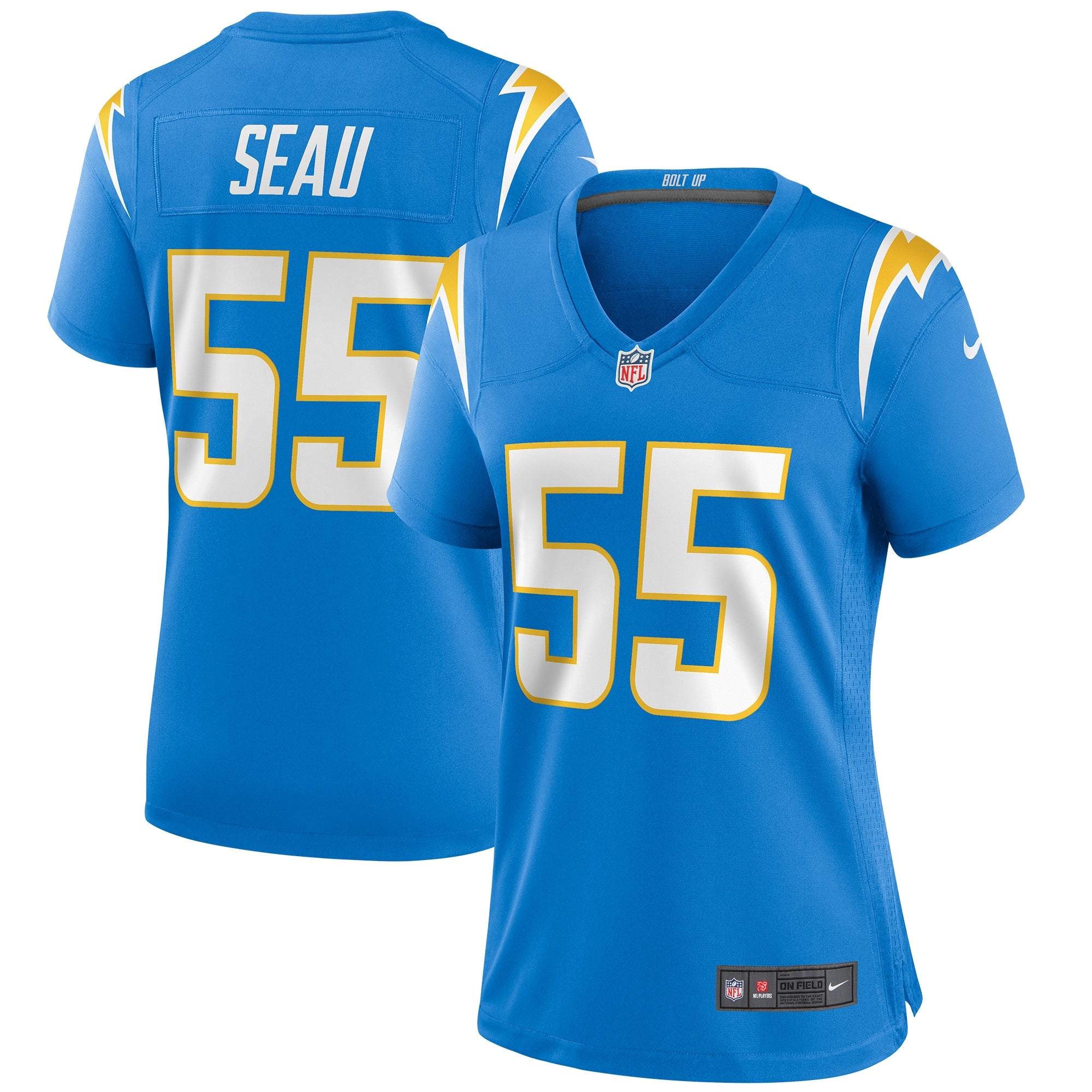 Junior Seau Los Angeles Chargers Nike Women's Retired Game Jersey - Royal/Powder Blue