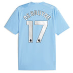 Kevin De Bruyne Manchester City Puma 2023/24 Home Replica Player Jersey - Sky Blue