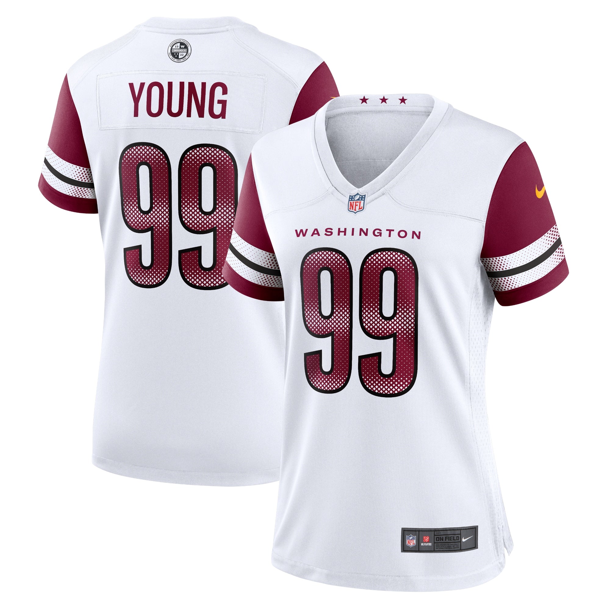 Chase Young Washington Commanders Nike Women's Player Jersey - Burgundy/Black/White