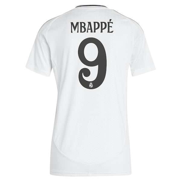 Kylian Mbappé Los Merengues adidas Women's 2024/25 Home Replica Player Jersey - White