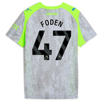 Manchester City Puma Youth 2025/26 Third Replica Jersey - Green/Neon Green