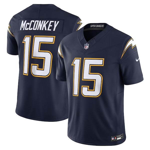 Ladd McConkey Los Angeles Chargers Nike Alternate Super Chargers Vapor F.U.S.E. Limited Jersey - Navy/Gold/Powder Blue