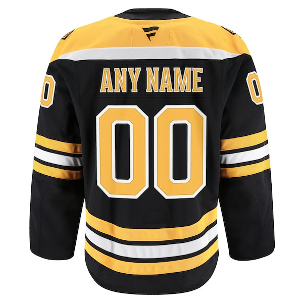 Boston Bruins  Home Authentic Pro Custom Jersey - Black/White