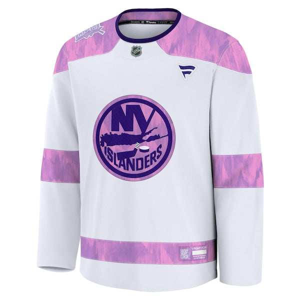 New York Islanders  2024 Hockey Fights Cancer Practice Jersey - White