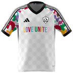 LA Galaxy adidas Youth 2024 Pride Pre-Match Top - White
