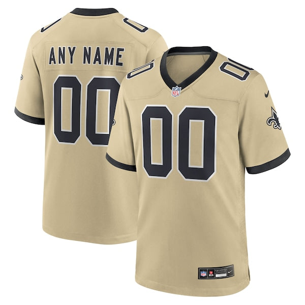New Orleans Saints Nike Youth Gameday Golds Alternate Custom Game Jersey - Gold