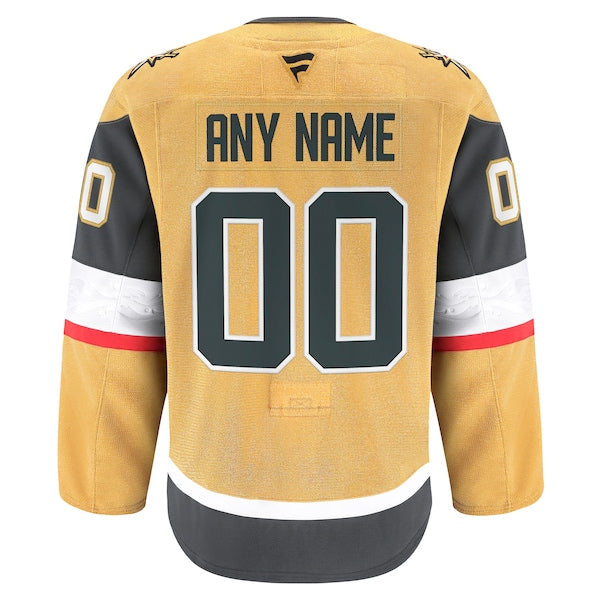 Vegas Golden Knights  Home Authentic Pro Custom Jersey - Gold