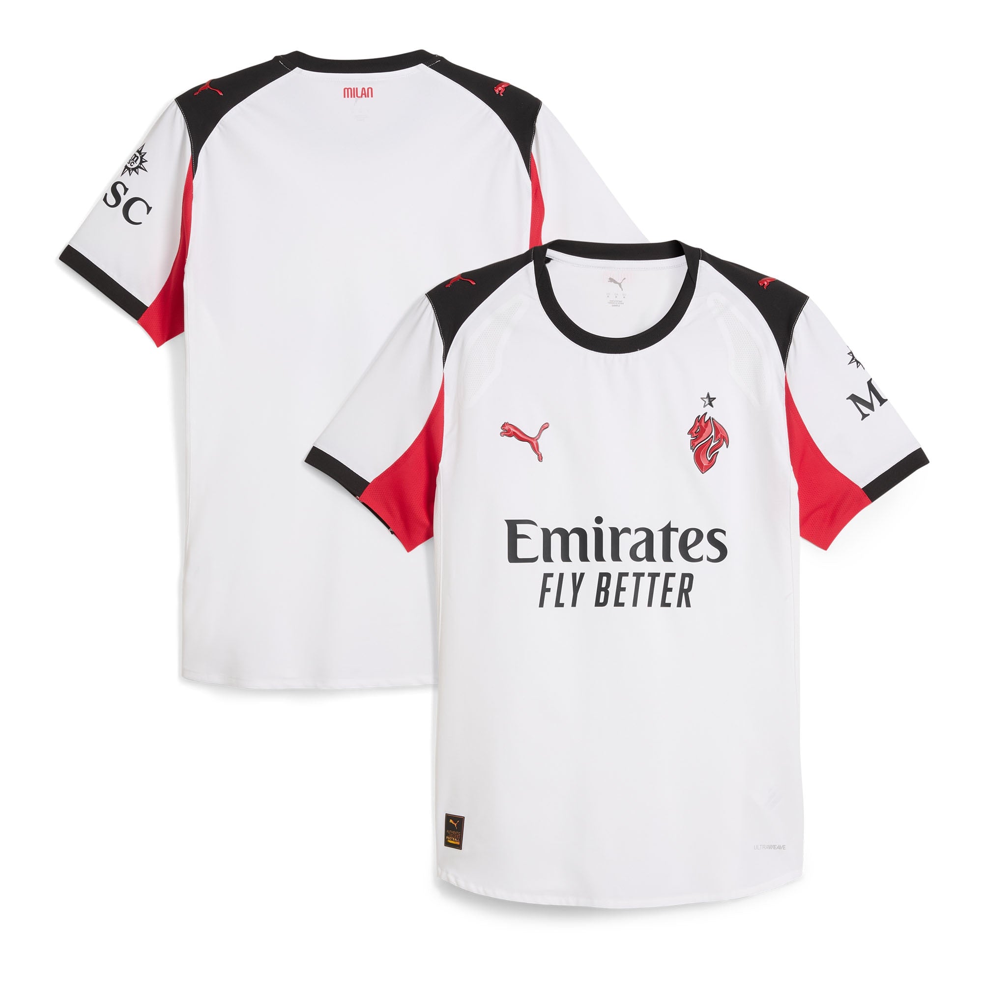 AC Milan Puma 2025/26 Home Authentic Jersey - Red/White