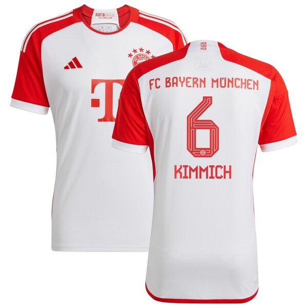 Joshua Kimmich Bayern Munich adidas Youth 2023/24 Home Replica Jersey - White/Green