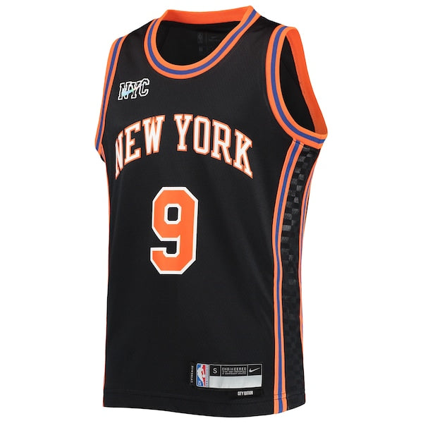 RJ Barrett New York Knicks Nike Youth 2021/22 Swingman Jersey - City Edition - Black