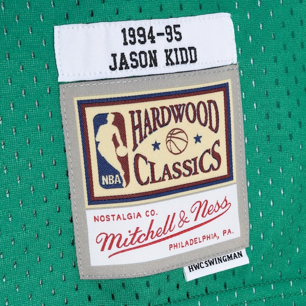 Jason Kidd Dallas Mavericks Hardwood Classics 1994/95 Split Swingman Jersey - Blue/Green
