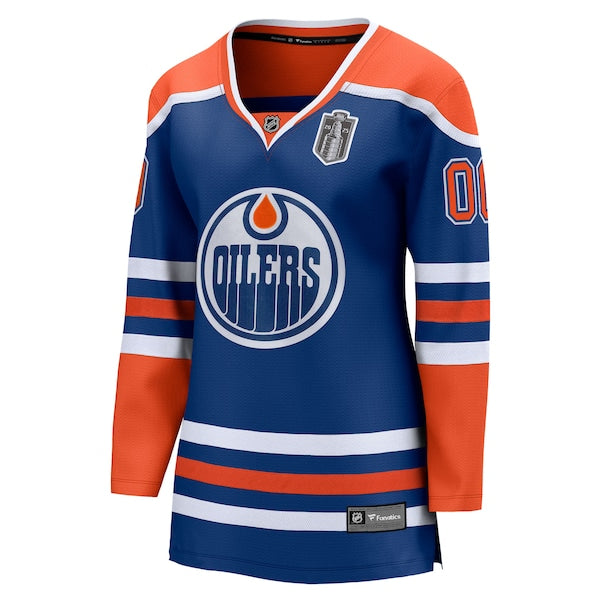 Edmonton Oilers  Women's 2025 Stanley Cup Final Home Breakaway Custom Jersey - Royal
