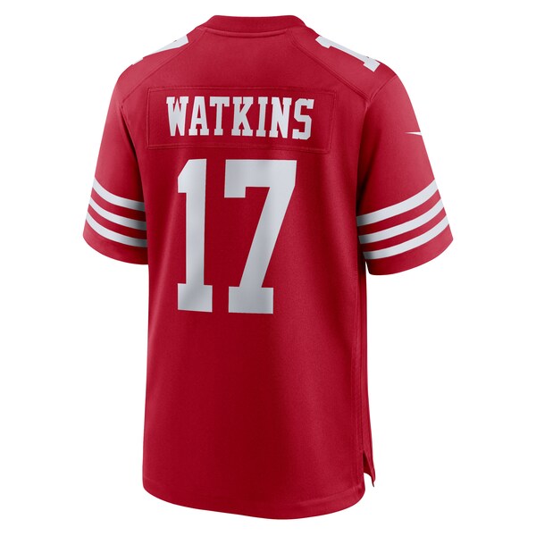 Jordan Watkins San Francisco 49ers Nike Team Game Jersey -  Scarlet
