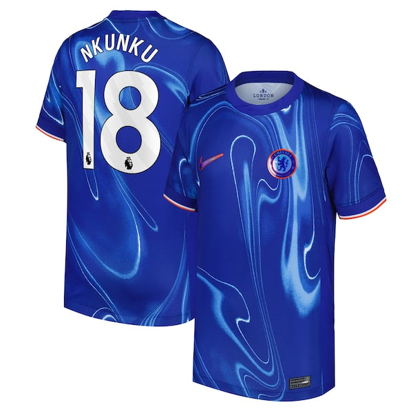 Christopher Nkunku Chelsea Nike Youth 2024/25 Home Replica Player Jersey - Blue