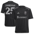 Walker Zimmerman Nashville SC adidas Youth 2024 Man In Black Kit Replica Player Jersey - Black