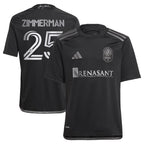 Walker Zimmerman Nashville SC adidas Youth 2024 Man In Black Kit Replica Player Jersey - Black