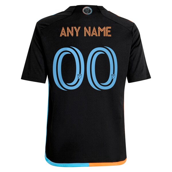 New York City FC adidas Youth 2024 24/7 Kit Replica Custom Jersey – Black