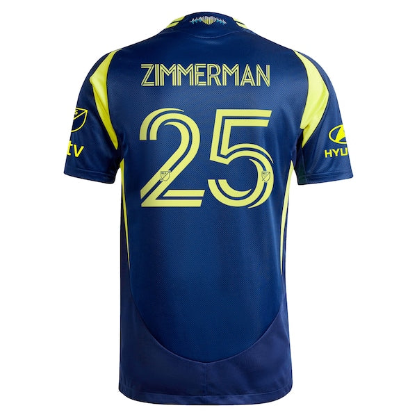 Walker Zimmerman Nashville SC adidas 2025 The Heart Of Nashville Kit Authentic Player Jersey - Navy