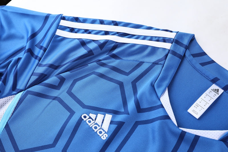 Adidas Short Sleeve Training Jersey Set - AD01- Blue/Black