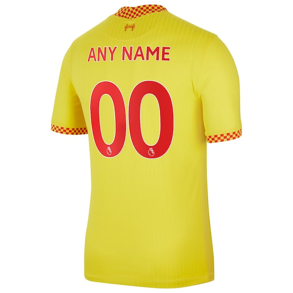 Liverpool Nike 2021/22 Third Breathe Stadium Custom Jersey - Yellow