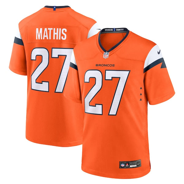 Damarri Mathis Denver Broncos Nike Youth Team Game Jersey -  Orange