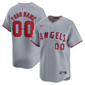 Los Angeles Angels Nike Away Limited Custom Jersey - Gray