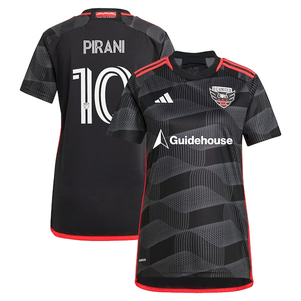 Gabriel Pirani D.C. United adidas Women's 2024 The Icon Kit Replica Player Jersey – Black