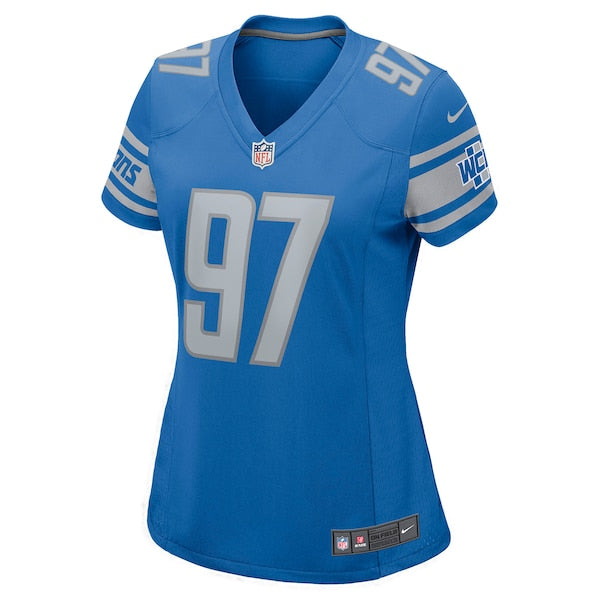 Aidan Hutchinson Detroit Lions Nike Women's Game Jersey - Blue/Silver