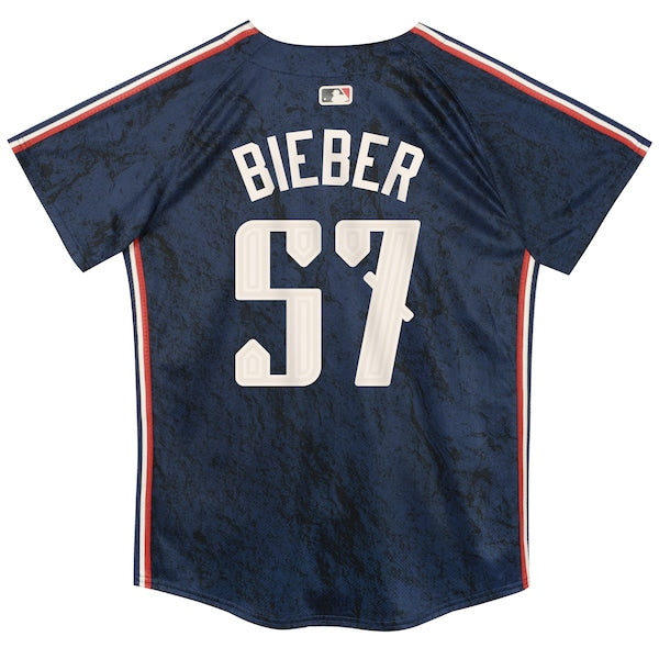 Shane Bieber Cleveland Guardians Nike Preschool 2024 City Connect Limited Jersey - Navy