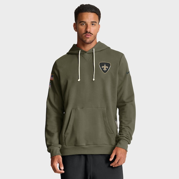 New Orleans Saints Nike 2025 Salute to Service Sideline Standard Issue Dri-FIT Hoodie - Olive