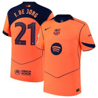 Frenkie de Jong Barcelona Nike 2025/26 Third Authentic Player Jersey - Orange