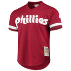 Lenny Dykstra Philadelphia Phillies Cooperstown Collection Mesh Batting Practice Jersey - Scarlet