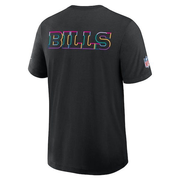 Buffalo Bills Nike 2025 NFL Crucial Catch Tri-Blend Dri-FIT T-Shirt - Black