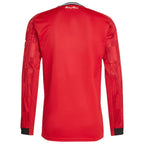 Manchester United adidas Home 2025/26 Replica Long Sleeve Jersey - Red/Black/White