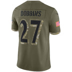 J.K. Dobbins Baltimore Ravens Nike 2022 Salute To Service Limited Jersey - Olive