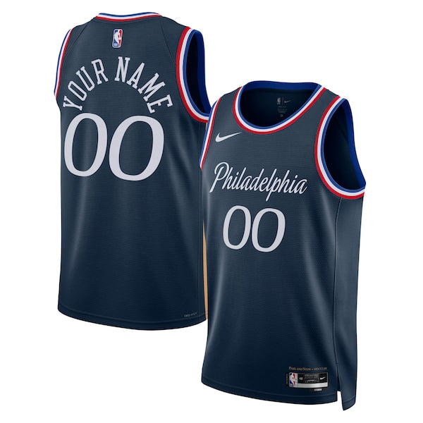 Philadelphia 76ers Nike Unisex 2025/26 City Edition Swingman Custom Jersey - Navy