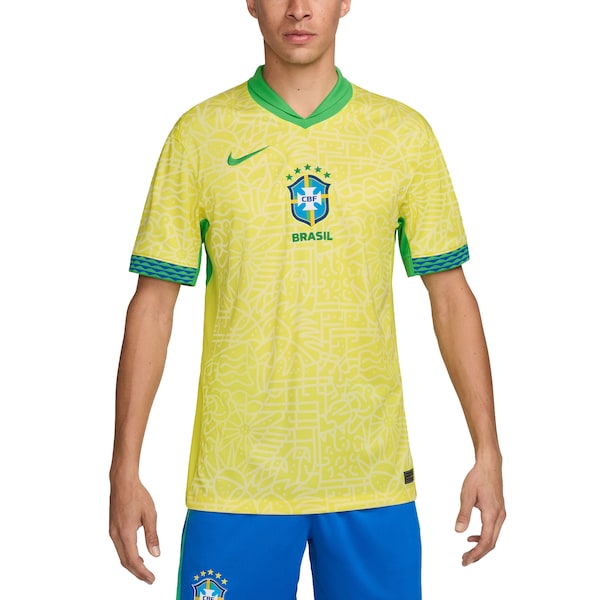 Brazil National Team Nike 2024 Home Stadium Replica Jersey – Yellow