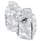 Miami Dolphins Nike 2024 Salute to Service Club Fleece Pullover Hoodie - Arctic Camo