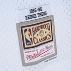 Reggie Theus Sacramento Kings 1985/86 Hardwood Classics Fadeaway Swingman Player Jersey - White/Light Blue